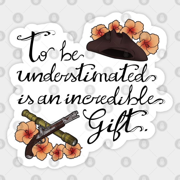 To be understimated ... Sticker by jesspalumboart